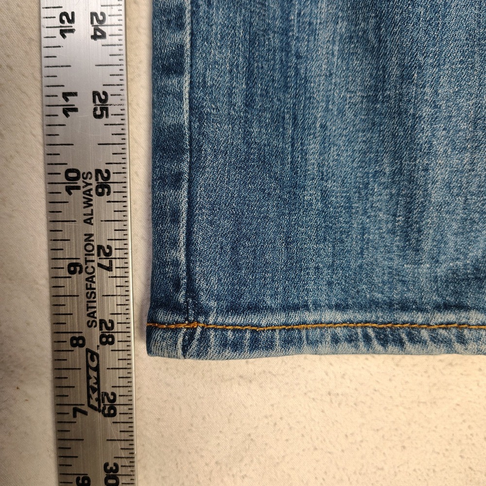 Driftwood Women Jackie Jeans 30x28 Blue Stretch Floral Embroidered Straight - Picture 8 of 14